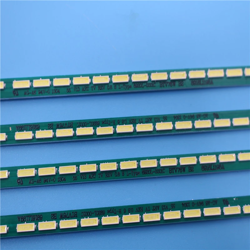 

Новый комплект 4 шт. 75LED 605 мм Светодиодная лента для 55PFL6008K 55LA6800 55LA691V 6922L-0069A 55 V13 ART TV R L 6920L-0001C