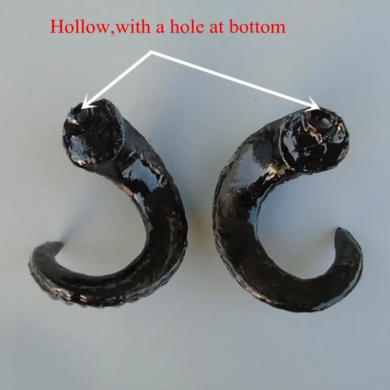 ZILIN mini black ram horns/ sheep horns a set(2 pack)  Cosplay props DIY Material 8*7.5 cm