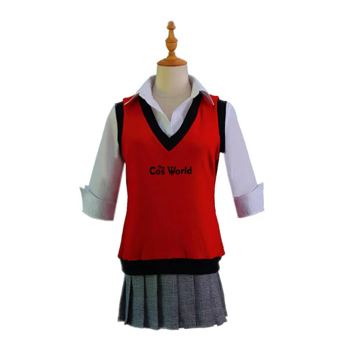 Comics Kakegurui Compulsive Gambler Ikishima Midari School Uniform Sweater Vest Waistcoat Shirt Skirt Anime Cosplay Costumes