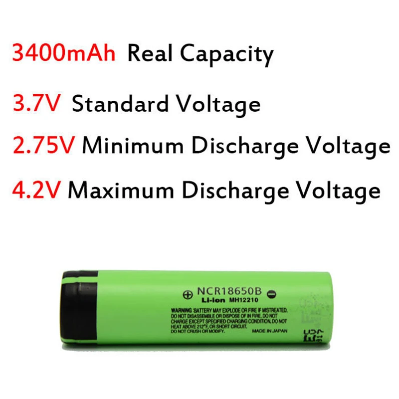 4pcs 3.7v 3400mah 18650 Lithium Rechargeable Li-ion Battery For Panasonic+1*NK-809 Dual Charger for Led Flashlight Power Bank