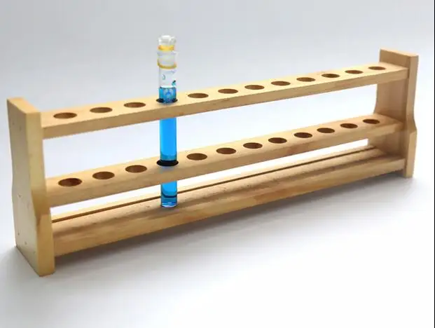 

Wooden Test Tube Rack, 12Hole diameter 18mm and Pins-Solid Wood ,tube box.