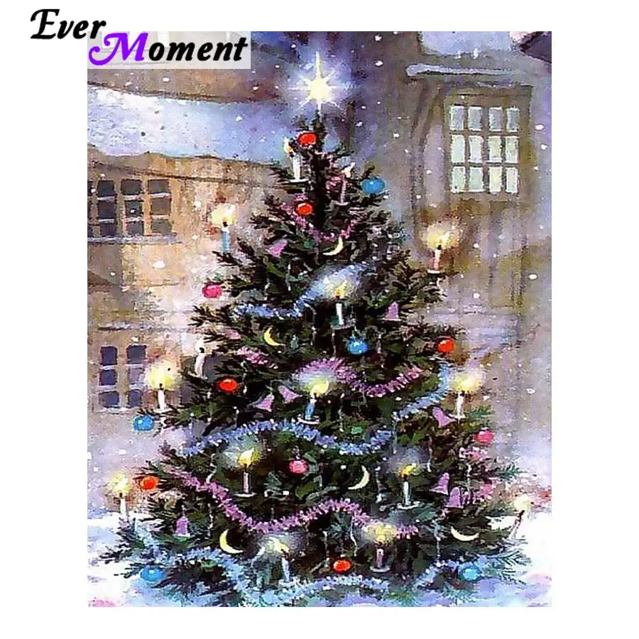 Ever Moment DIY Diamond Painting Cross Stitch Christmas Tree Festival Decoration Christmas Gift Craft Full Square Drills ASF1022