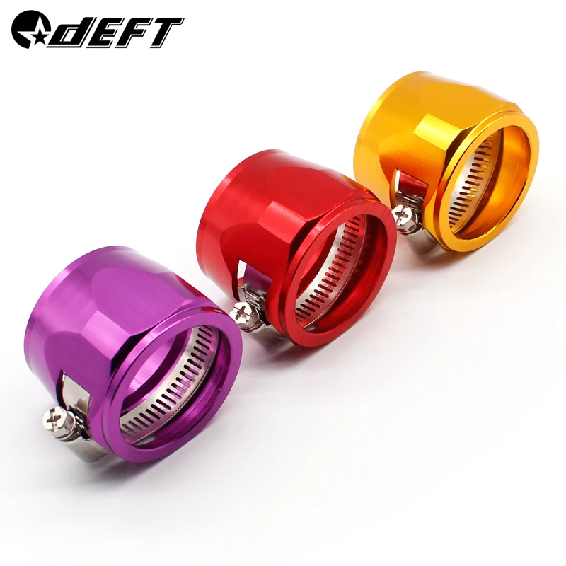 

DEFT AN8 AN10 AN12 Oil Fuel Hose Clamp End Finisher Finishers Aluminum Hose Connectors Hose Clamps End Cover Clamp