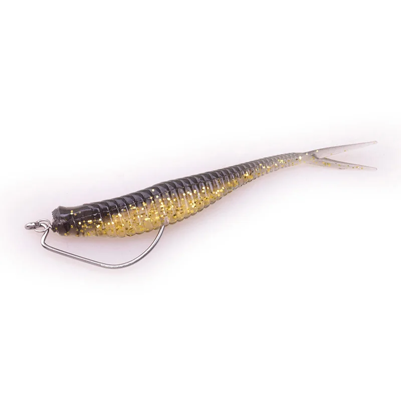 Proleurre 5pcs/lot Soft Easy Shiner Fishing Wobbler Lures 70mm 1.9g Soft Jig Baits Artificial Double Color Silicone Soft Bait