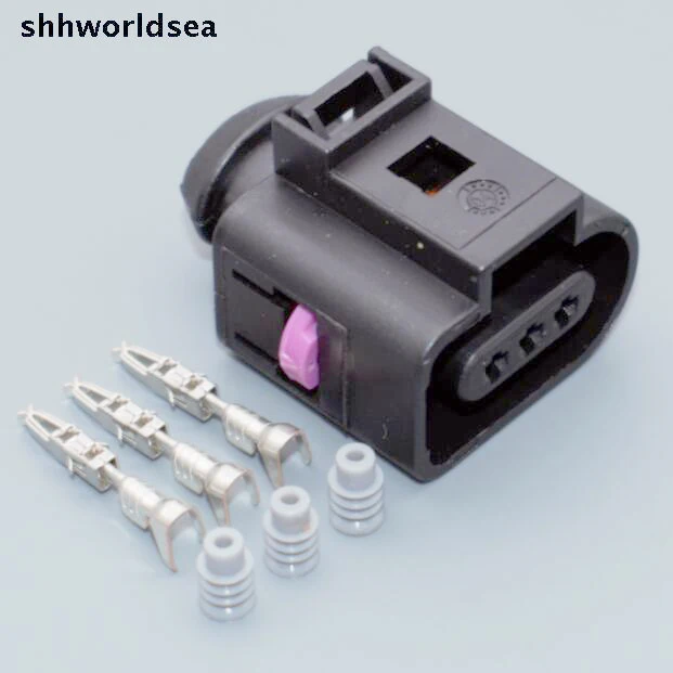 shhworldsea 5/30/100sets 1J0973703 Camshaft Cam Sensor Pigtail Plug Connector case for Audi A4 A6 AVK 3.0 1J0 973 703