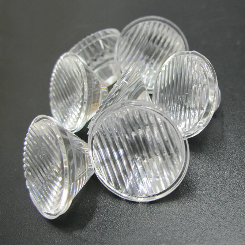 

1w 3w LED optical lenses, High Power led lens 20mm stripe surface 5/10/15/25/30/45//60/90/120 degree excellent quality