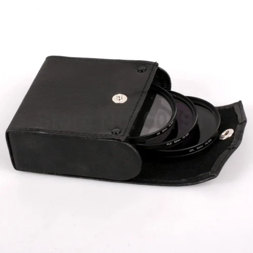 Kit de filtro polarizador uv fld círculo + bolsa de filtro, 4 unidades 37mm para canon, nikon, sony dslr camera