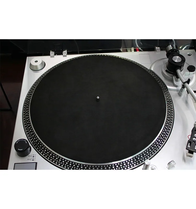 1PC 12'' Full Cowhide Anti-Static Record Pad LP Vinyl Turntable Record Player Pad For Phonographs Flat Soft Mat Record Slipmat