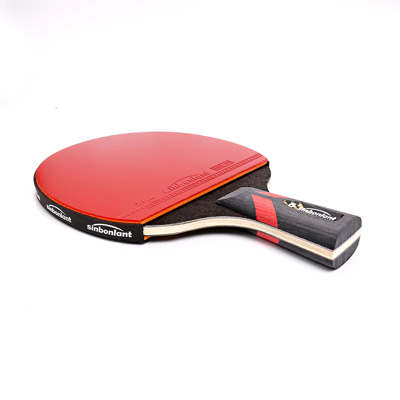 Professional Tennis Table Racket Short Long Handle Carbon Blade Rubber With Double Face Pimples In Ping Pong Rackets With Case