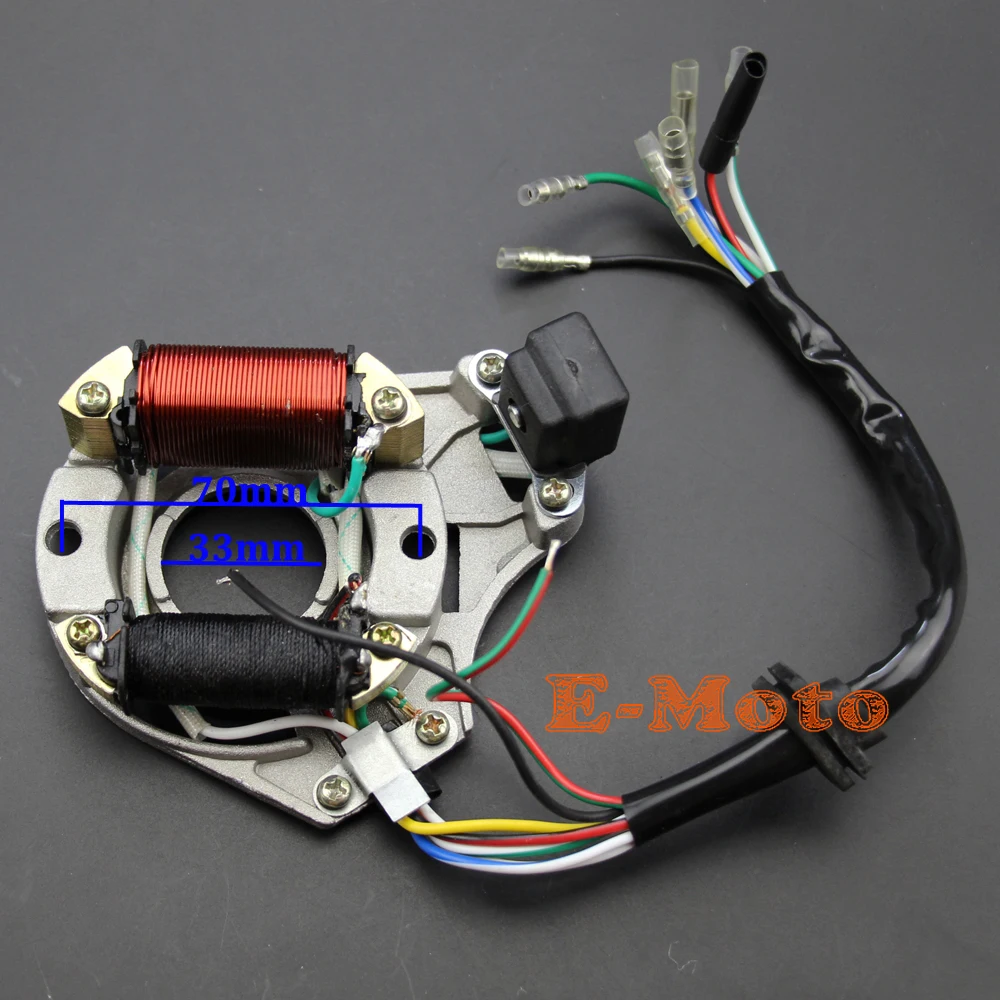 Full Electrics wiring harness CDI Coil Kill Switch C7HSA Spark Plug 50cc 70cc 90cc 110cc 125cc ATV Quad Pit Bike Buggy Go Kart