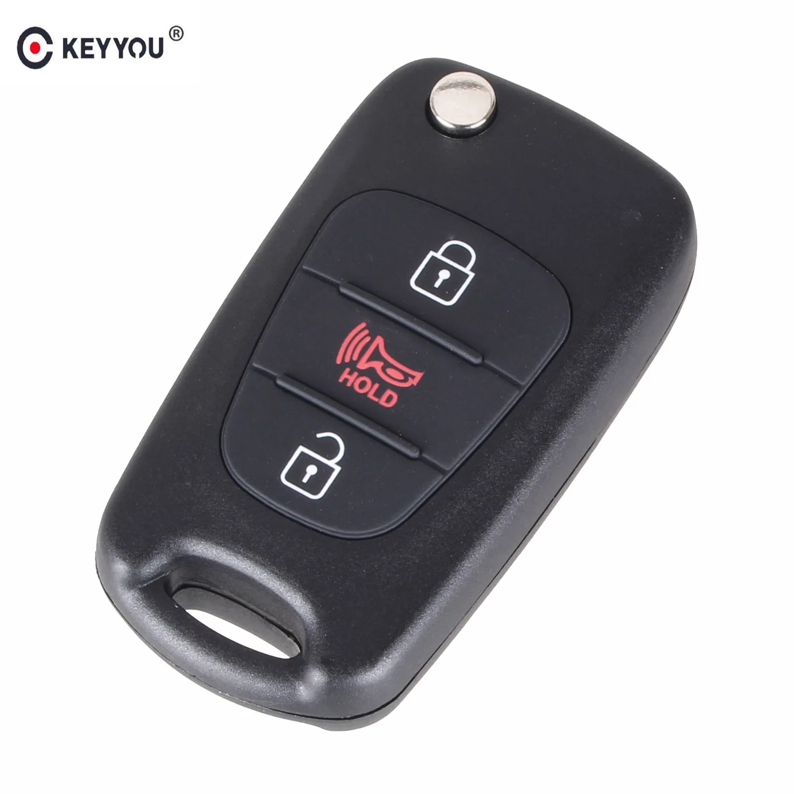 KEYYOU Nuovo di Ricambio 3 Pulsante di Vibrazione Pieghevole Chiave A Distanza Borsette Per Hyundai Kia Soul 2010 2011 2012 2013 Chiavi della