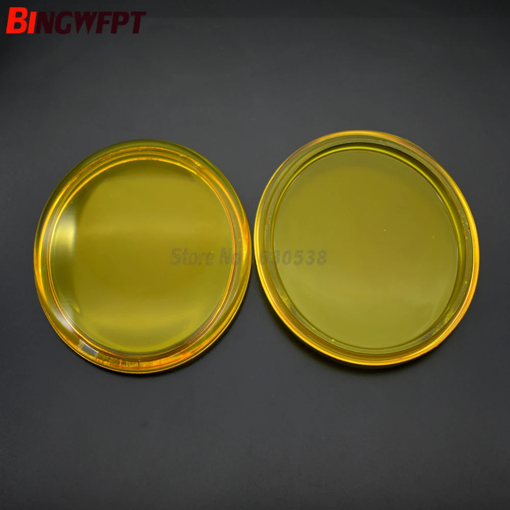 2 pezzi Devil Eyes Car styling LED/fendinebbia alogene drl Refit fendinebbia vetro giallo colore diametro 90MM * 103MM