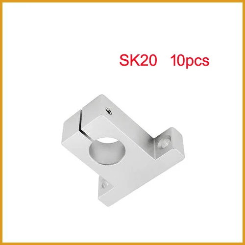 

Free Shipping 10pcs/lot SK20 20mm linear bearing rail shaft support Table CNC Router SH20A