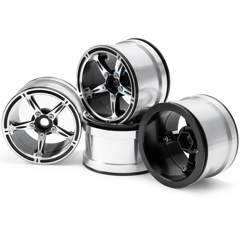 YEAHRUN Metal Alloy Beadlock 2.2 inch Wheel Rims Hubs for Axial Wraith 90048 TRX-4 TRX-6 1/10 RC Crawler Car Upgrade Parts