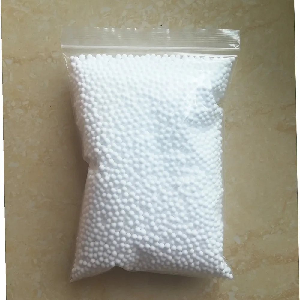 Bolas de poliestireno de 15g y 4-6mm para niños, accesorios para partículas de barro de nieve, bolitas pequeñas de espuma Pastel, relleno, juguetes
