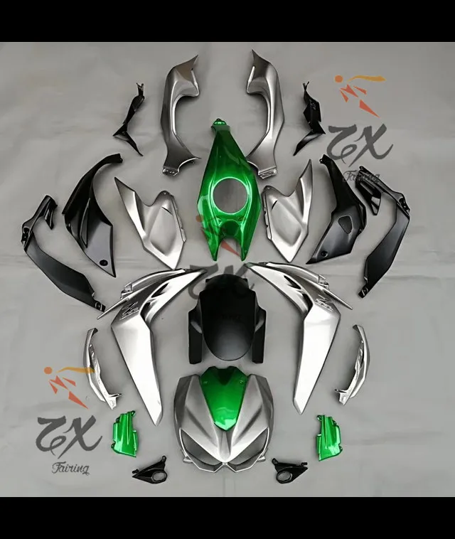 Fairing kit for  Z1000 2014 2015 2016 ABS  Fairings compression no injection black sliver and gree