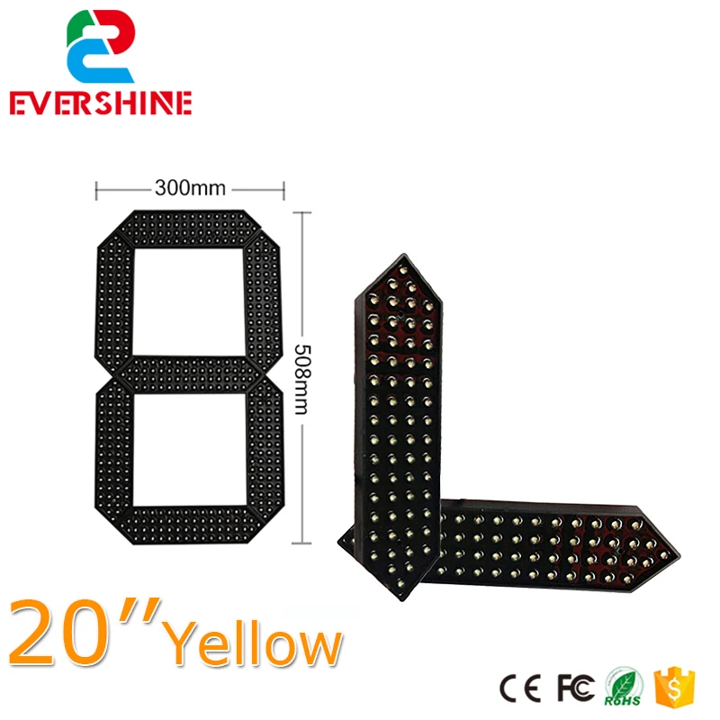 Outdoor Waterproof Module LED Digital Display 7 Segment Module 20 inch Red white green color display panel