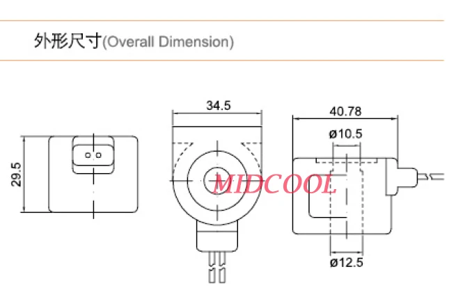 wire lead type electric solenoid valve coil for spinning machine 24v Inside diameter 10.5mm 29.5mm