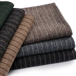 Super Quality Cashmere Coat Fabric Wool Blend Stripe Jersey Fabric For Cloak And Coat Winter 90*150cm/Piece TJ0118