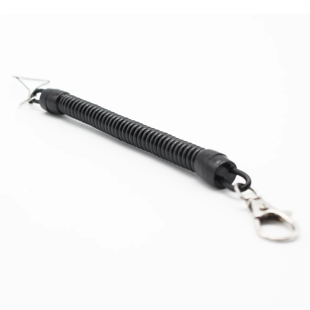 OPPOHERE Plastikowy czarny wysuwany brelok do kluczy Spiral Stretch Chain Brelok do kluczy dla mężczyzn i kobiet Brelok do kluczy Prezenty — zdjęcie 4