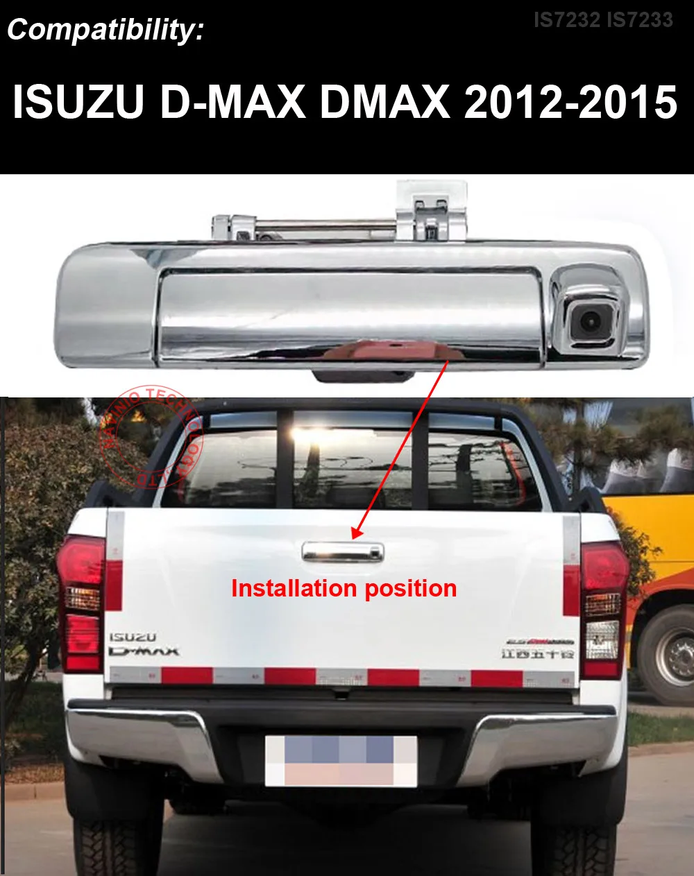 Trunk handle Car Backup Parking rear view Camera For ISUZU D-MAX DMAX 2012-2018