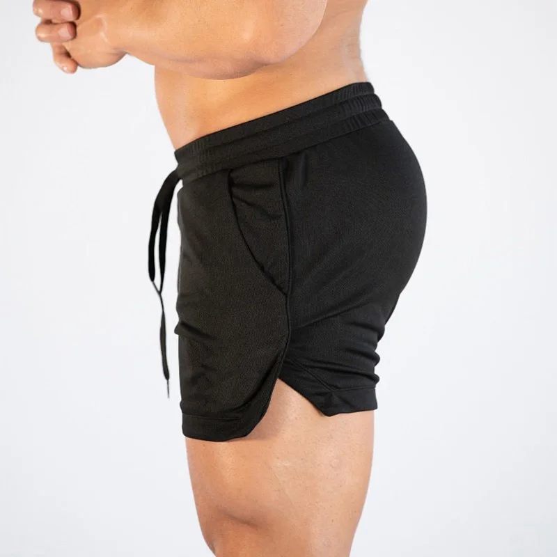 Muscleguy-Short de fitness en maille respirante à séchage rapide pour homme, short de musculation, pantalon de plage Sportedly Jogger, entraînement