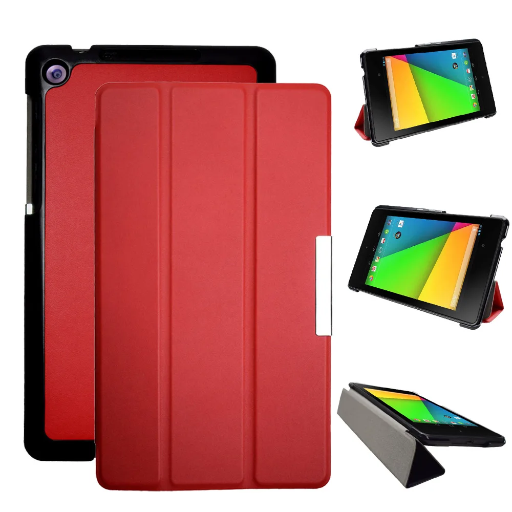 

Ultra Slim Leather Case For Google Nexus 7 2nd FHD with Auto Sleep Flip Folio Cover for Asus Nexus 7 2013 Model Magnet Stand