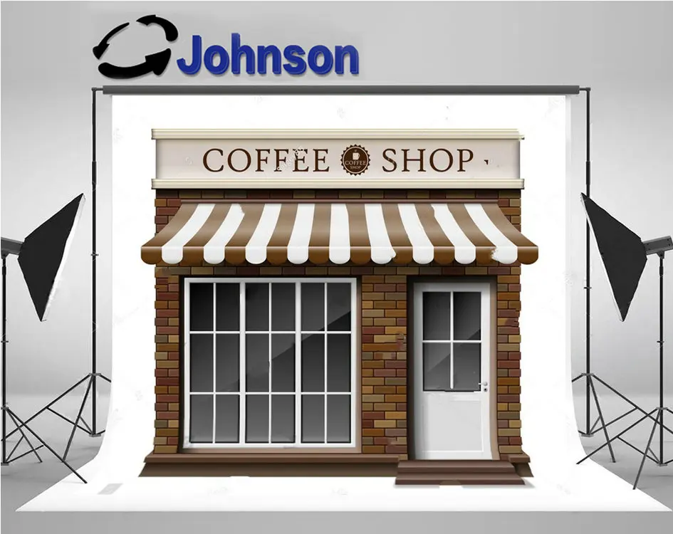 

coffee boutique shop cafe brick photo studio background High quality Computer print wall backdrops