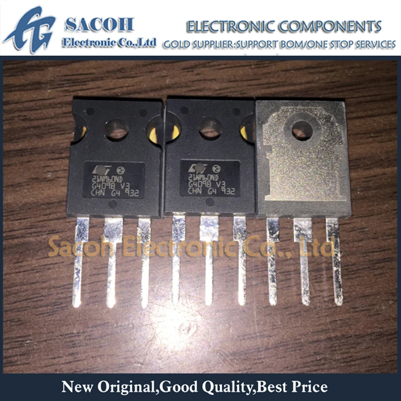 Refurbished Original 10Pcs/Lot STW21NM60ND 21NM60ND OR STW21NM60N W21NM60N TO-247 17A 600V Power MOSFET Transistor