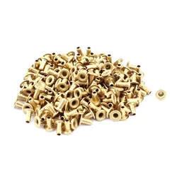 200pcs/pack M1.5 x 3mm Copper Via Vias Plated Tubular Through Hole Rivets Hollow Grommets PCB Circuit Board Gold Tone