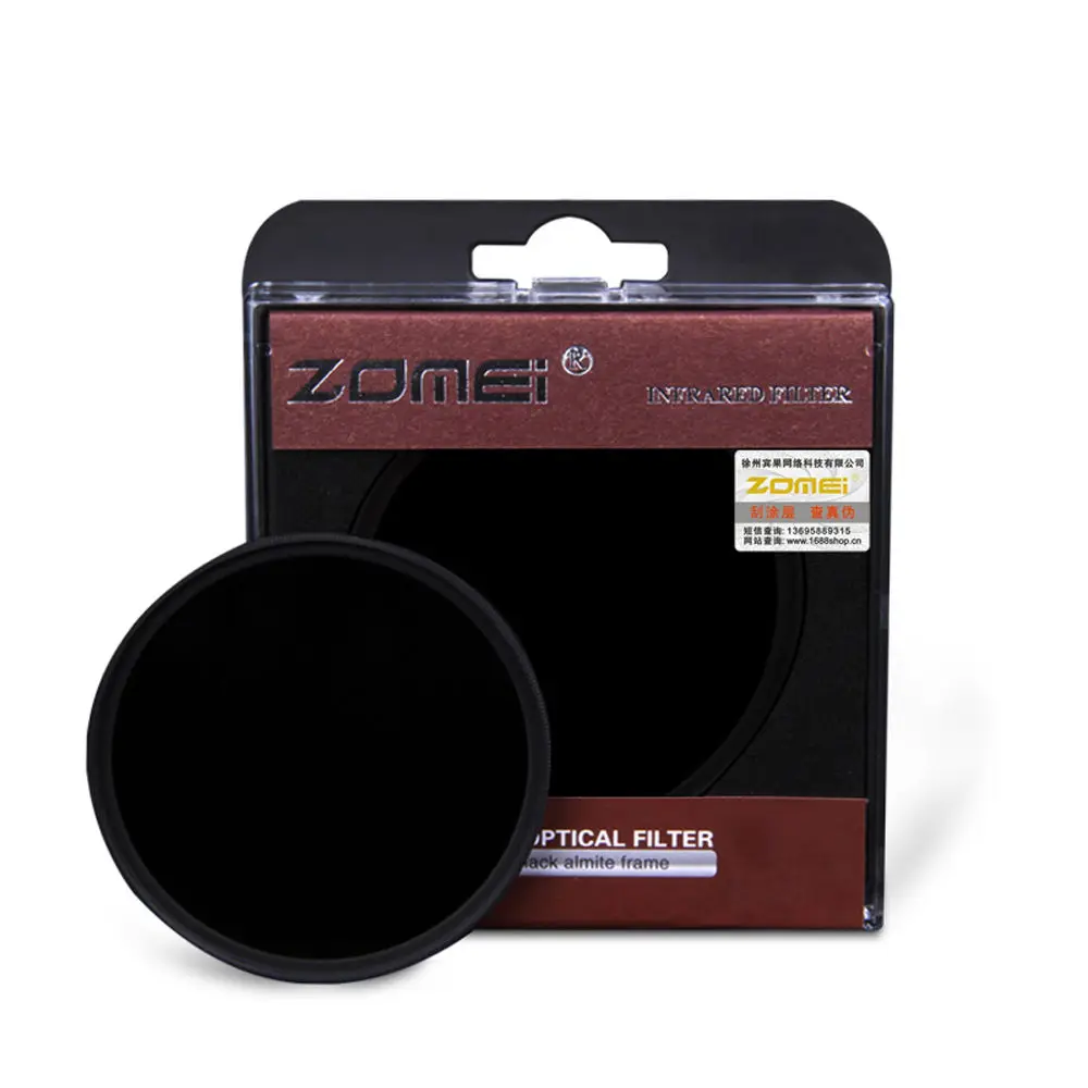 Zomei Infrared IR filter 680nm 720nm 760nm 850nm 950nm IR filter 37mm 49mm 52mm 58mm 67mm 72mm 82mm for SLR DSLR camera lens