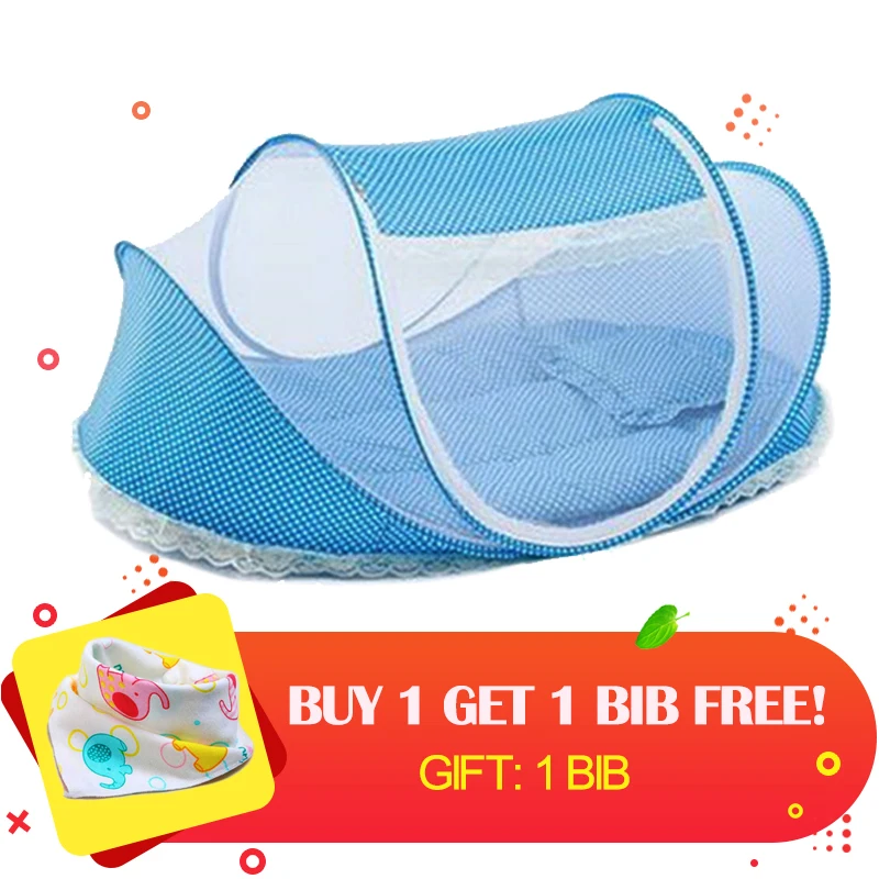 New Spring Winter 0-36 Months Baby Bed Portable Foldable Baby Crib With Netting Newborn Sleep Bed Travel Bed Baby Cotton Blend