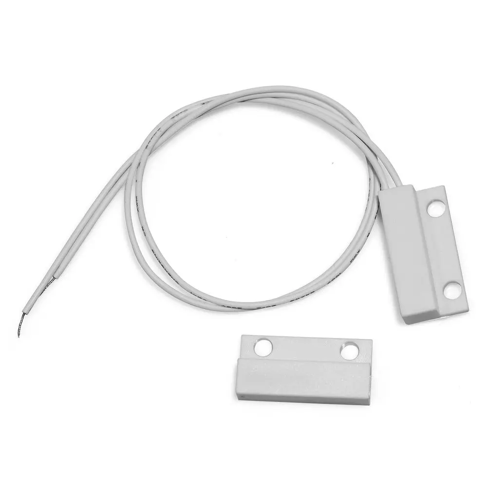 20Pcs/Bag Plastic Wire Door Contact Sensor Magnet Reed Switch Door Window Open Alarm Magnetic Detector For Security System