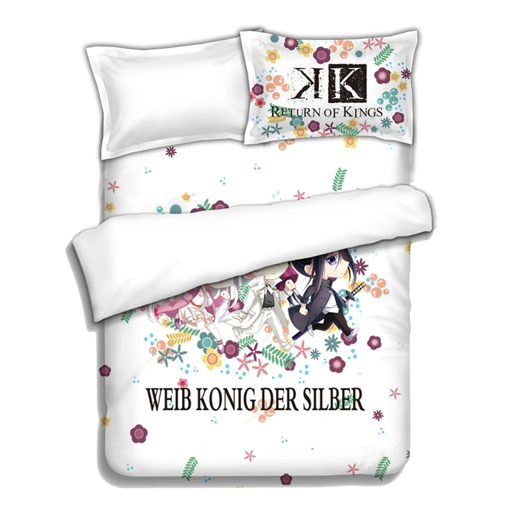 

Anime K : Return of Kings Cosplay Comforter Set Bed Flat Sheet Quilt Cover Pillowcase Bedding Sets Twin Full Queen King Size