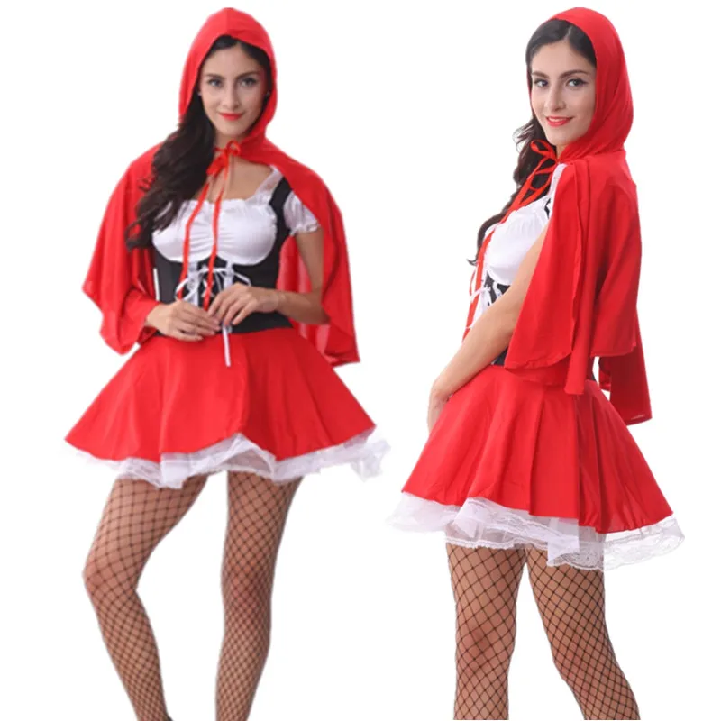 Wholesale helloween costumes for women sexy cosplay little red riding hood fantasy game uniforms fancy dress outfit Size S-6XL