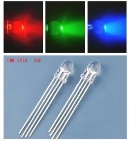 10pcs 5mm RGB LED Common Cathode / Common Anode Tri-Color Emitting Diodes f5 Red Green Blue RGB Diffused / Transparent Highlight