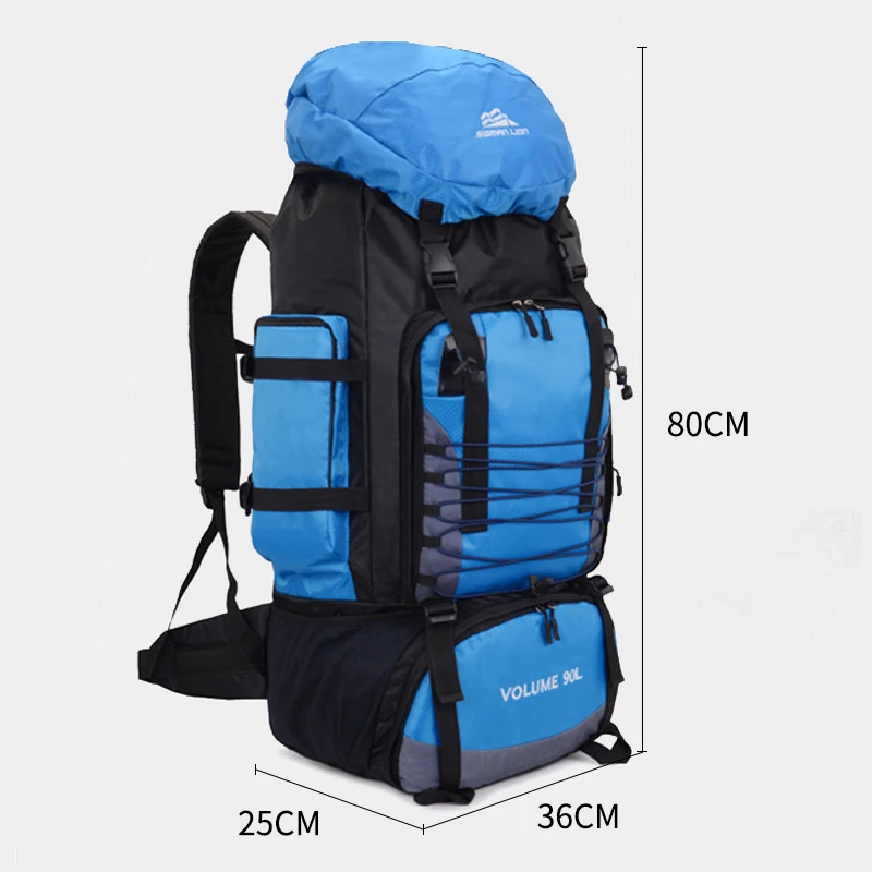 90L Travel Bag Camping Backpack Hiking Climbing Bags Mountaineering Large Sport Bag Outdoor Military Luggage Shoulder Pack