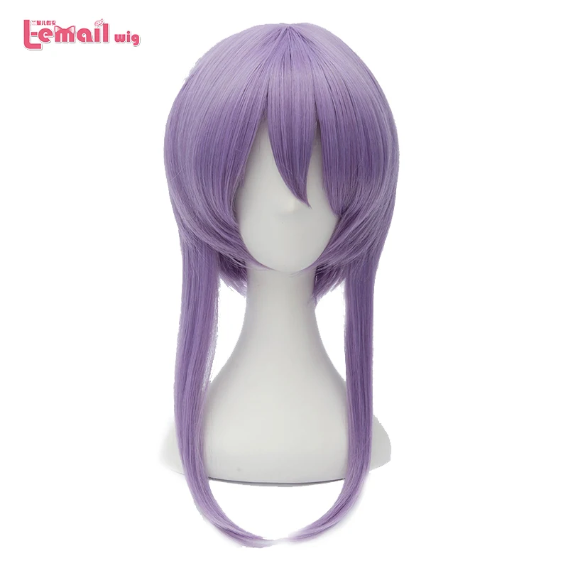 Parrucca l-e-mail Seraph of the end Hiiragi Shinoa parrucche Cosplay viola chiaro resistente al calore capelli sintetici Perucas parrucca Cosplay