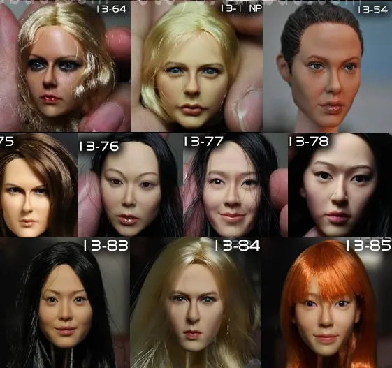 1/6 scale female head shape for 12