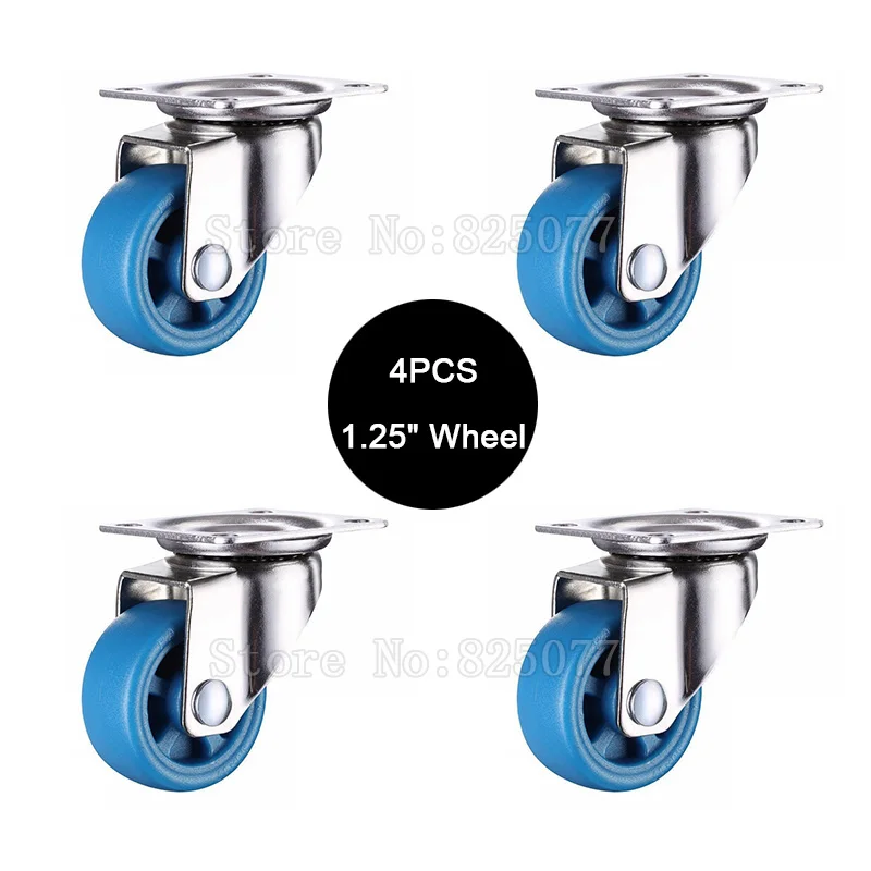 

Small lightweight casters,size 1.25inch/32mm,PA nylon,super mute wheels,bear 22kg/pcs,for bookcase drawer flower racks JF1570