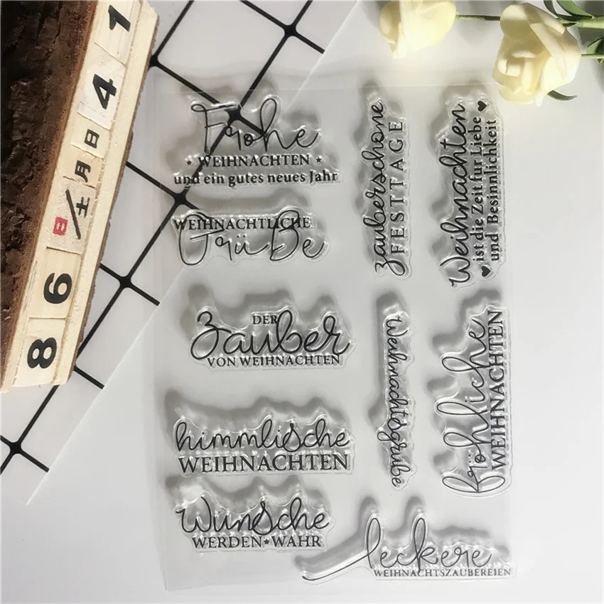 German Clear Stamps Scrapbooking/Sentiment Stamps Fairy Rubber New Card Making Words Text Sweet Stamp 652