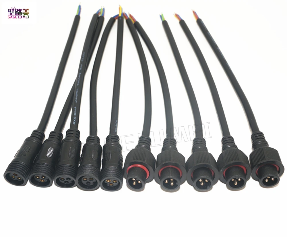 5 pairs 3 Pin connector  Male to Female Waterproof Cable connector for ws2811 ws2812 1903 16703 6812 led strip lighting