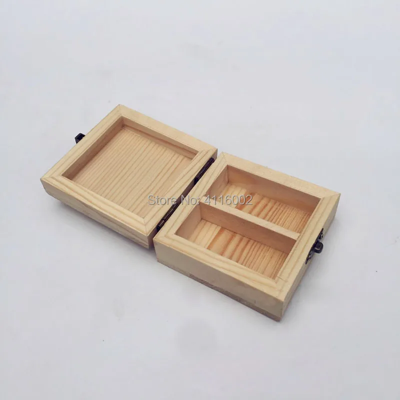 200pcs 2 Slots 5ml Environment-friendly Solid Wood Essential Oil Bottle Storage Box Jewelry Treasure Case