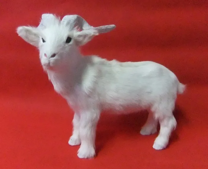 

37x26cm Simulation animal goat model toy ,polyethylene&furs Resin sheep model handicraft,props,decoration gift A793