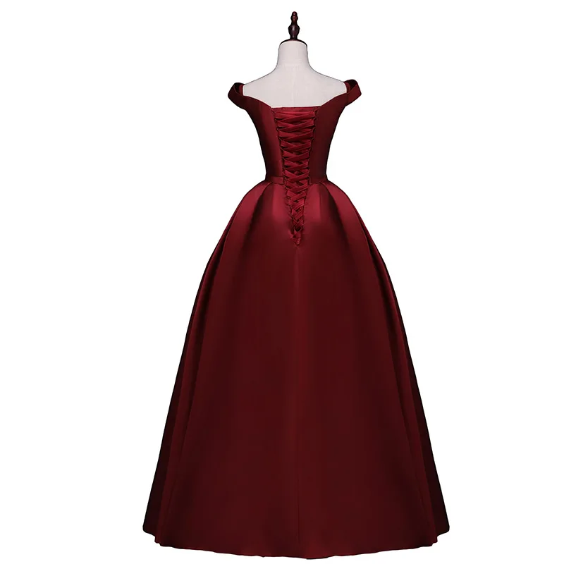 FADISTEE 2018 new arrive party prom dress Vestido de Festa ball gown satin lace-up bow long style dress