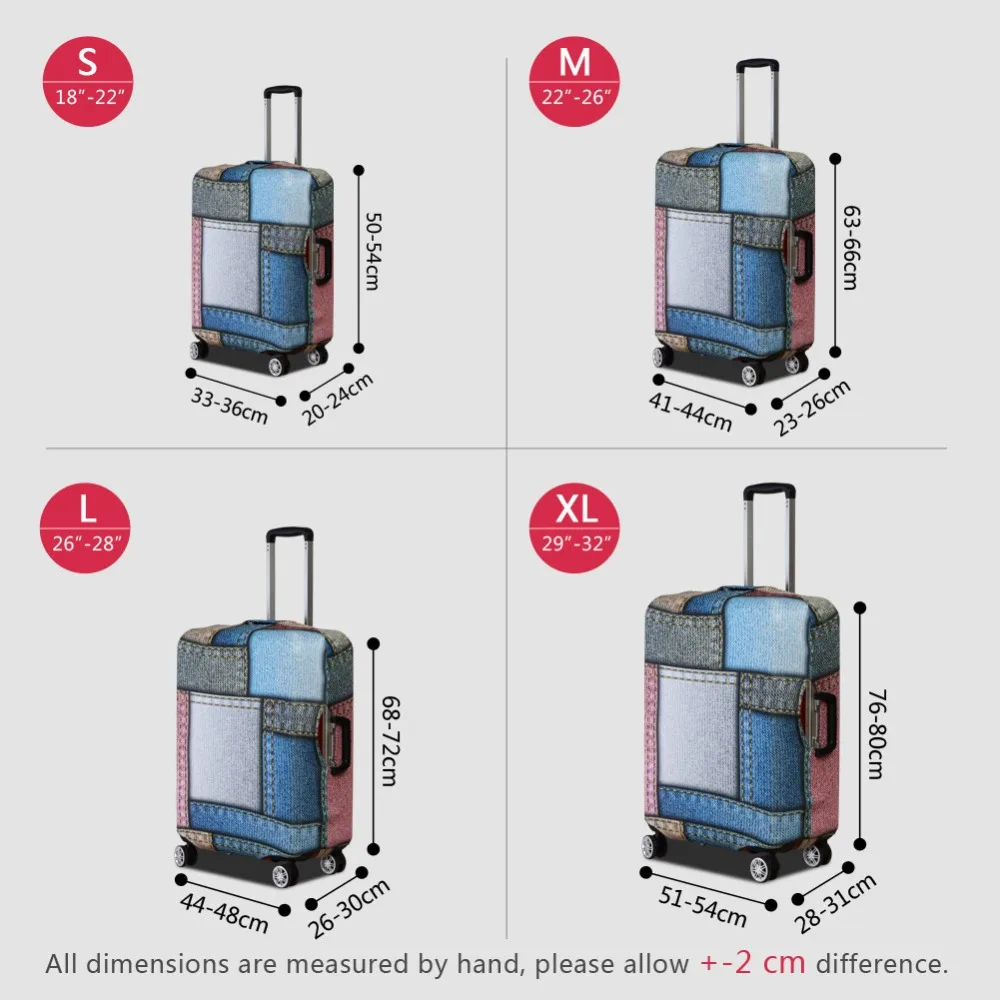 Dispalang Hamburger Stampa Ispessito Bagagli Calotta di protezione Per 18-32 Pollici Bambino Elastico Antipolvere Impermeabile Valigie Coperture