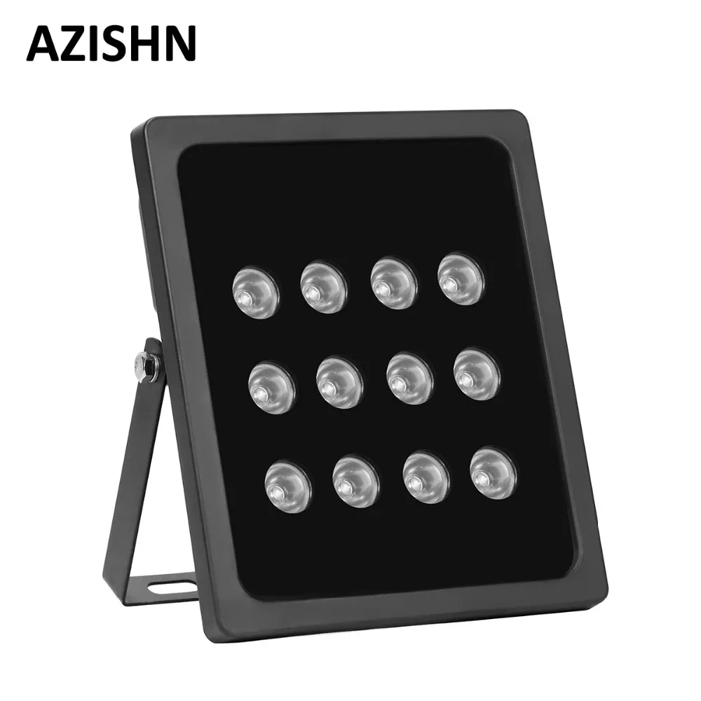 AZISHN CCTV 12 sztuk Array led oświetlacz IR podczerwieni zewnątrz wodoodporny Night Vision CCTV wypełnić światło dla kamera do monitoringu CCTV