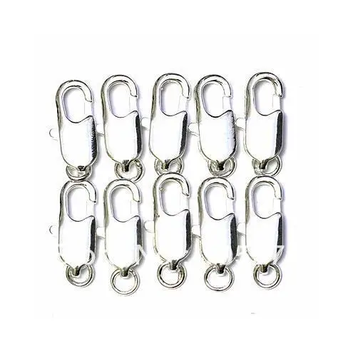 Charming 10pcs Silver Plated Straight Lobster Claw Clasps Fashion Jewelry Clasp 14mm Wholesale New Free Shipping