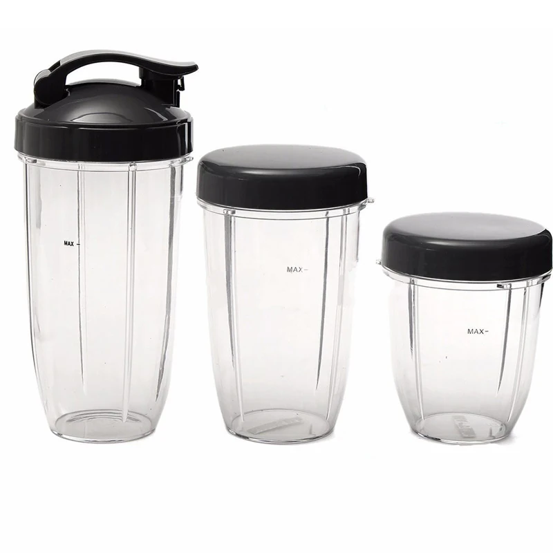 

JX-LCLYL 3pcs Cups 32oz Colossal +24oz Tall&Small Cup +3 Lids Set For Nutribullet Blender