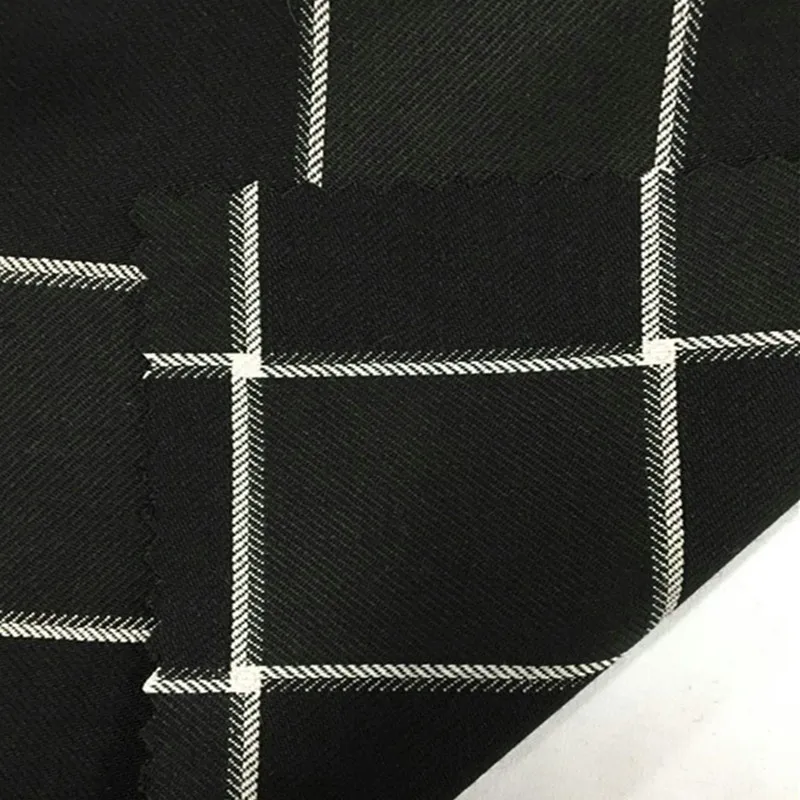 The spring and autumn Plaid Wool Suit Fabrics imported wholesale handmade DIY wide leg pants for men and women